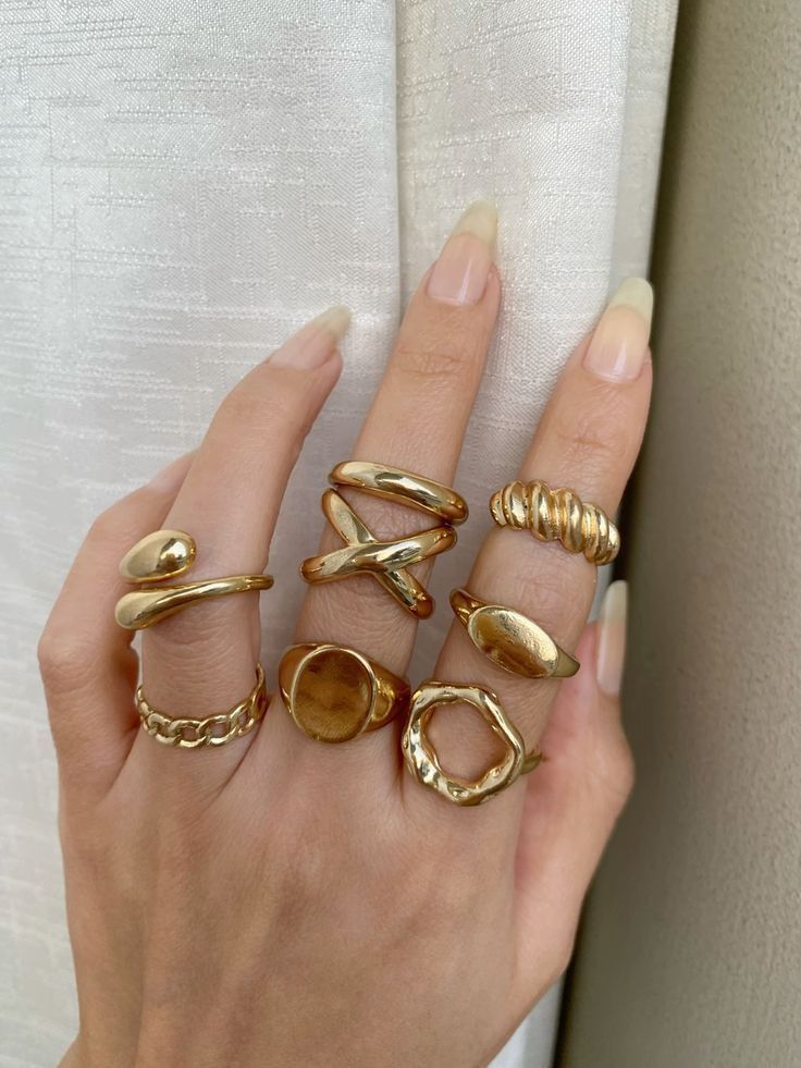 Chunky Solid Gold Rings