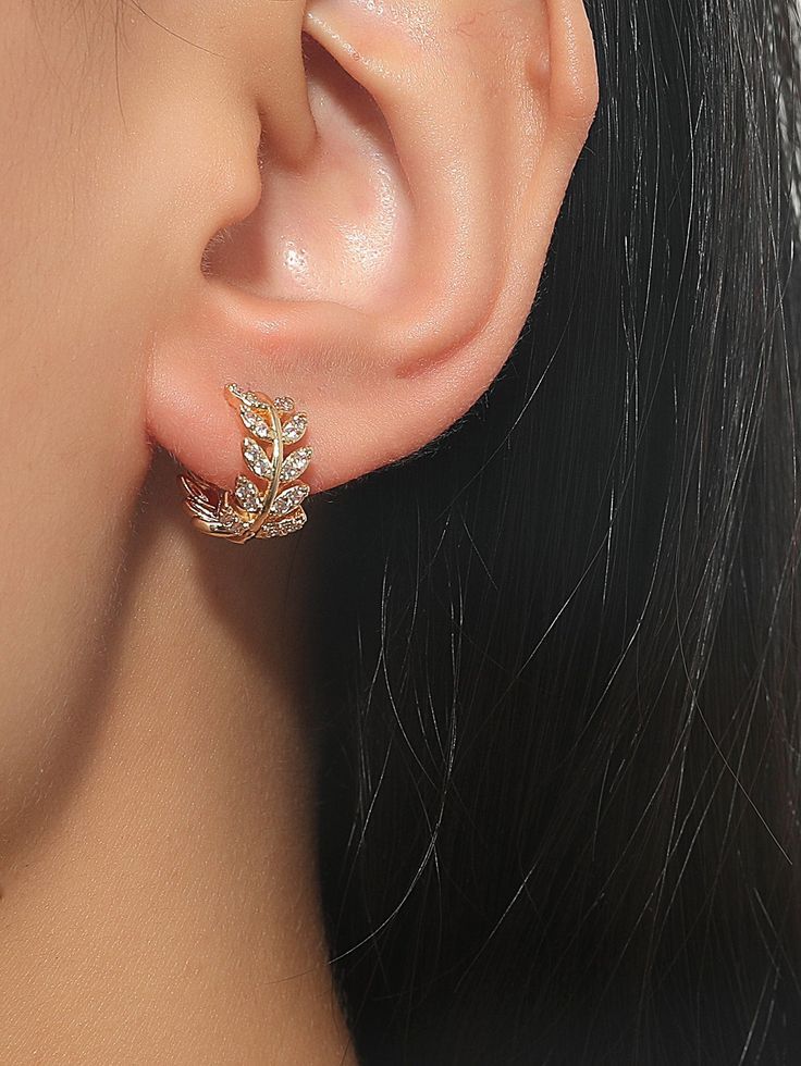 Leaf Hoop Earrings